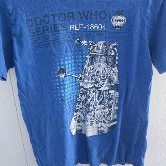 Doctor Who Dalek Tee Size M – BBC, Sci-Fi Graphic, Blue Nerdcore Shirt - Picture 2 of 5